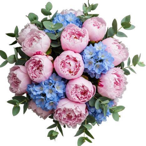 Luxury Peonies with Delphinium Bouquet