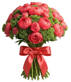 Luxury Peonies with Sedum Bouquet - Flowers Box London