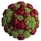 Luxury Peonies with Sedum Bouquet - Flowers Box London