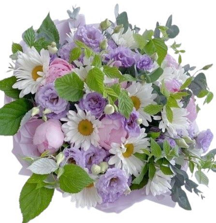 Luxury Pink Peonies with Lisanthus and Daisy Bouquet Luxury Pink Peonies with Lisanthus and Daisy Bouquet