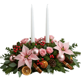 Luxury Pink Poinsettia Centerpiece - Flowers Box London