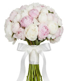 Luxury Pink & White Peonies Bouquet - Flowers Box London
