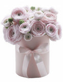 Luxury Powder Pink Ranunculus Box - Flowers Box London