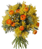 Luxury Ranunculus Bouquet with Mimosa - Flowers Box London