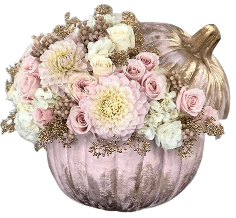Luxury Rose Gold Pumpkin - Flowers Box London