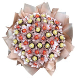 Luxury Rose Gold Wrapped Chocolate Mix Bouquet - Flowers Box London