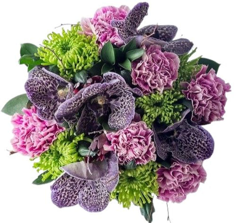 Luxury Vanda Orchids with Carnations and Chrysanthemum Bouquet