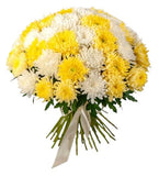 Luxury White & Yellow Chrysanthemum Bouquet