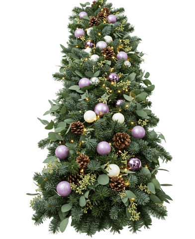 Luxury Winter Garland in Purple & White - Flowers Box London