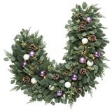 Luxury Winter Garland in Purple & White - Flowers Box London