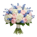 Magnificent Bouquet of Hydrangea and Peonies with Forget Me Not