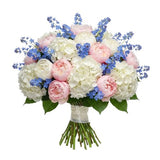 Magnificent Bouquet of Hydrangea and Peonies with Forget Me Not