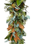Magnolia Leaves and Populus Berries Rustic Garland - Flowers Box London