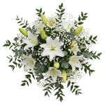Marvelous Bouquet of Lily and Alstroemeria with Gypsophila