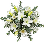 Marvelous Bouquet of Lily and Alstroemeria with Gypsophila