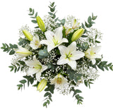 Marvelous Bouquet of Lily and Alstroemeria with Gypsophila