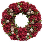 Marvelous Burgundy Hydrangea with Papaver Wreath