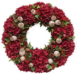 Marvelous Burgundy Hydrangea with Papaver Wreath