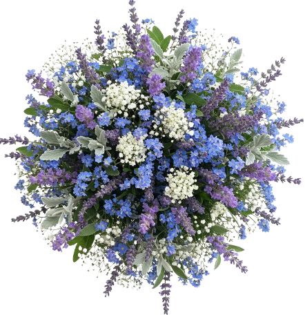 Meadow Blooming in Blue Bouquet