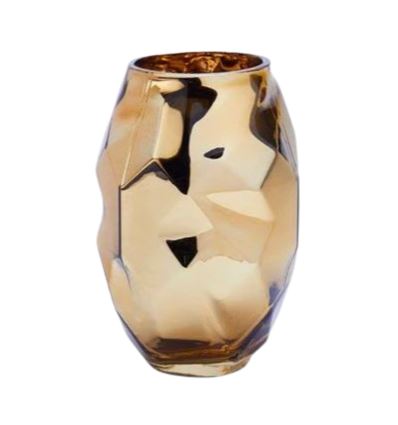 Meribel Gold Mirrored Vase