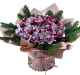 Merry Christmas Box of Chocolate Box with Baubles - Flowers Box London