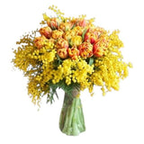 Mimosa and Double Tulips Bouquet - Flowers Box London