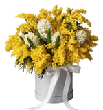 Mimosa and Hyacinth Flower Box - Flowers Box London