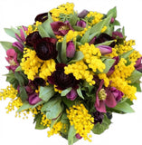 Mimosa with Ranunculus and Tulips Bouquet - Flowers Box London