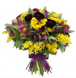 Mimosa with Ranunculus and Tulips Bouquet - Flowers Box London