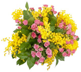 Mimosa with Spray Roses Bouquet - Flowers Box London