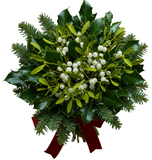 Mistletoe with Spruce Festive Bouquet - Flowers Box London