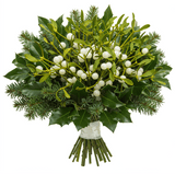 Mistletoe with Spruce Festive Bouquet - Flowers Box London