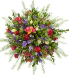 Multicolored Freesias with Green Bell Bouquet