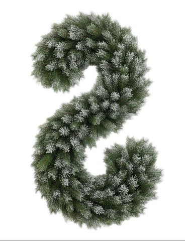 Natural Fresh Garland with Artificial Snow - Flowers Box London