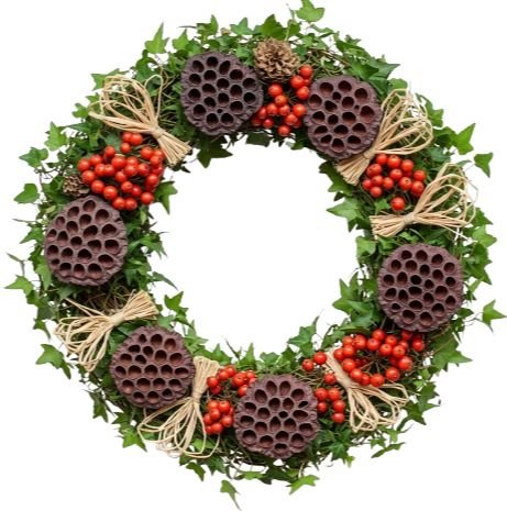 Natural Look Autumn Door Wreath - Flowers Box London