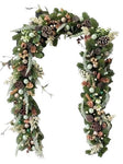 Natural Look Spruce Garland with Baubles - Flowers Box London