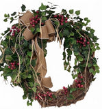Natural Vine Holiday Wreath - Flowers Box London