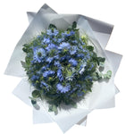 Nigella with Eucalyptus Bouquet - Flowers Box London
