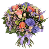 Orange and Blue Fragrant Bouquet - Flowers Box London
