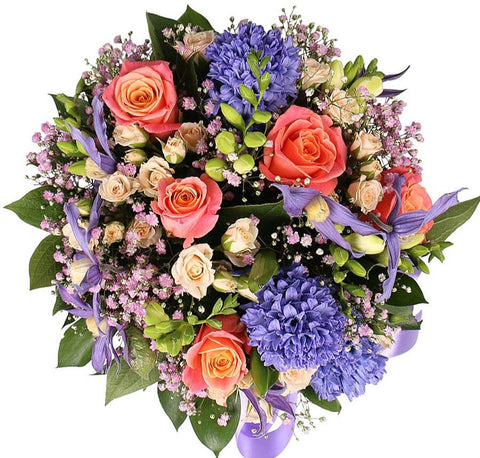 Orange and Blue Fragrant Bouquet