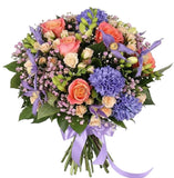 Orange and Blue Fragrant Bouquet - Flowers Box London