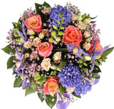 Orange and Blue Fragrant Bouquet - Flowers Box London