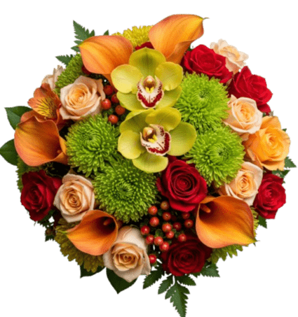 Orange Breeze Bouquet - Flowers Box London