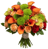 Orange Breeze Bouquet - Flowers Box London