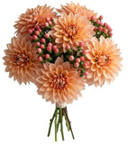 Orange Dahlia Bouquet with Hypericum
