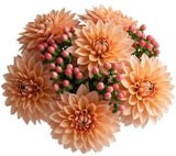 Orange Dahlia Bouquet with Hypericum