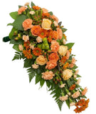 Orange Funeral Spray - Flowers Box London