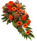 Orange Gerbera Funeral Spray - Flowers Box London
