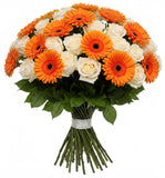 Orange Glow Bouquet - Flowers Box London
