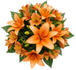 Orange Lily with Alstroemeria Bouquet